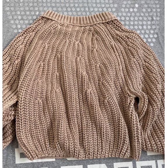 BEST Free People Sweet Nothing Cardi - Sandcastle Tan Beige Knit - Picture 7 of 8